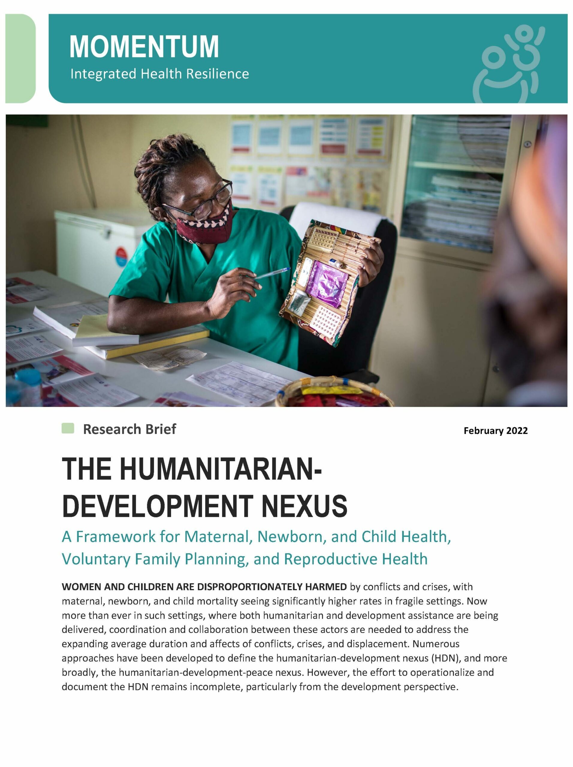 O Nexo Humanitário-Desenvolvimento: Um Quadro para a Saúde Materna